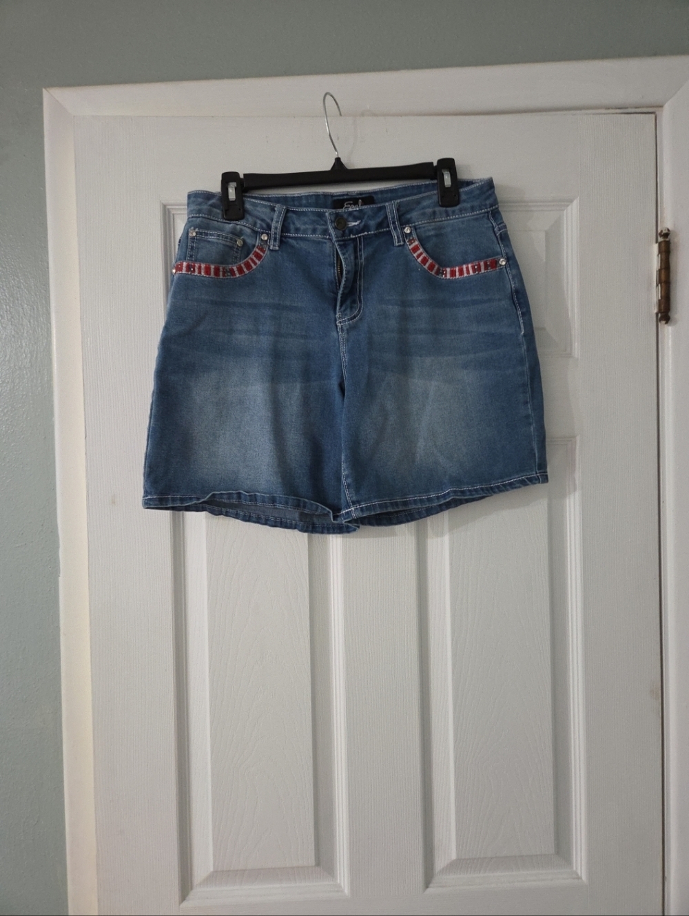 Earl denim Women's Patriotic Shorts.  12